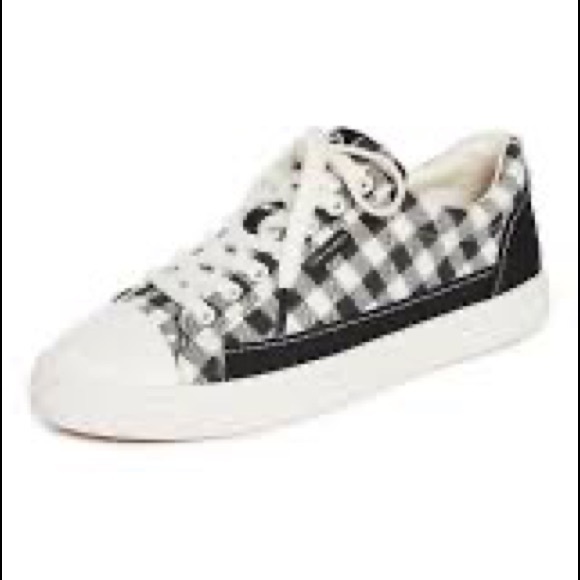 Tory Burch Classic court sneaker black gingham / perfect black size 9.5 - Picture 3 of 12